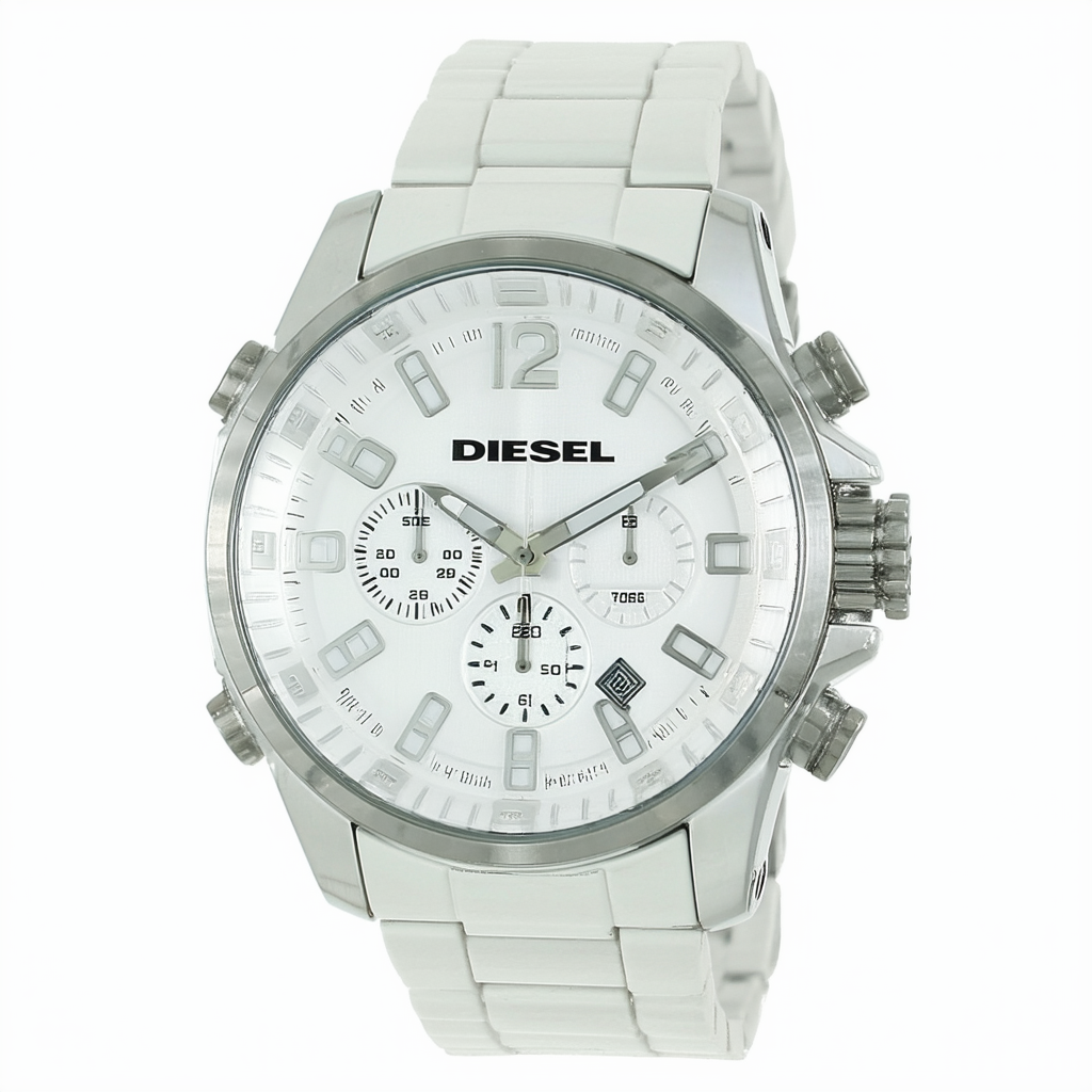 Diesel Mega Chief Quartz White Dial Men's Watch - DZ4292