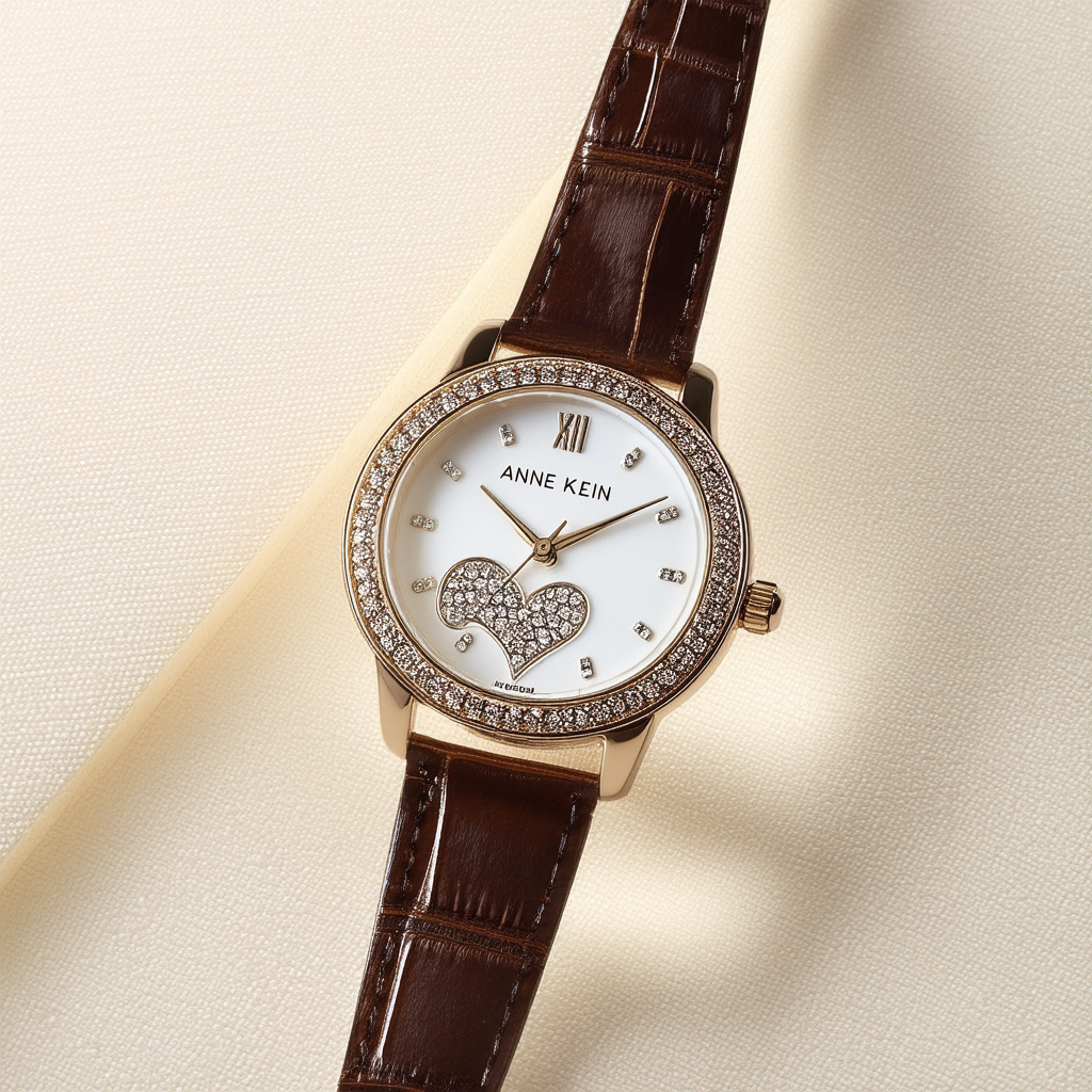Anne Klein Women's 108817BMBN Automatic Brown Premium Crystal Accented Watch