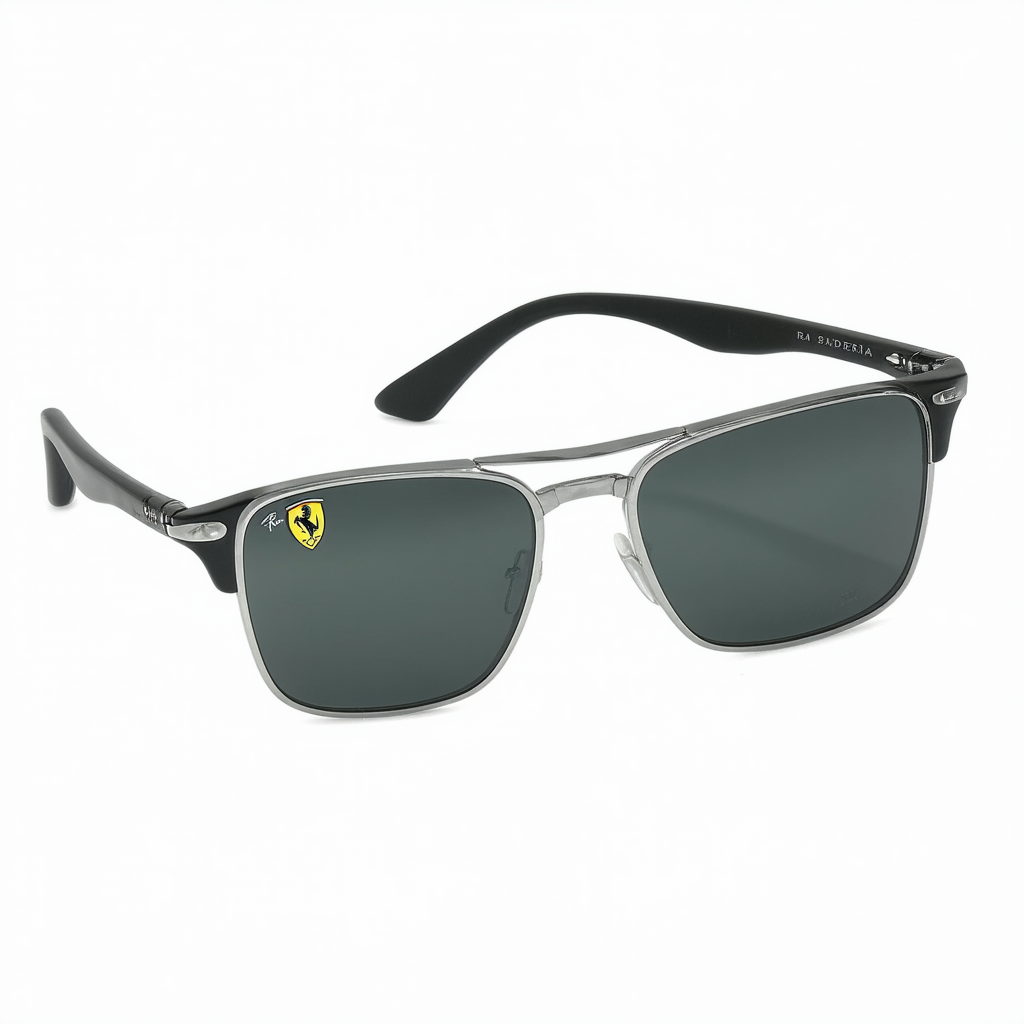 Ray-Ban Rb4195mf Scuderia Ferrari Collection Low Bridge Fit Square Sunglasses
