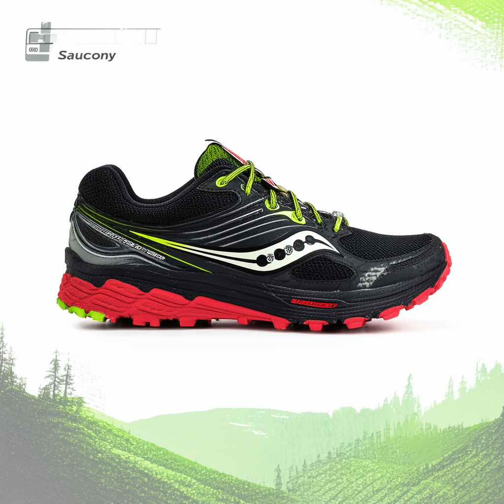 Saucony Grid Excursion TR7 GTX Black/Red/Lime