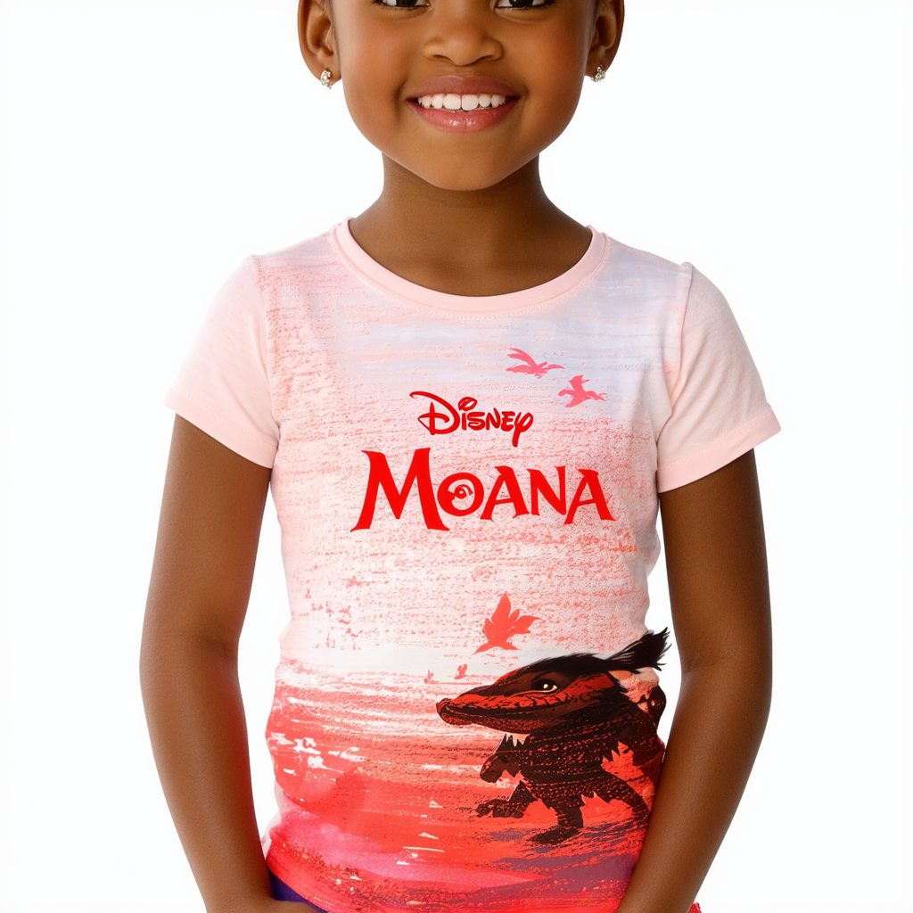 Disney Girls' Moana Short-Sleeved T-Shirt