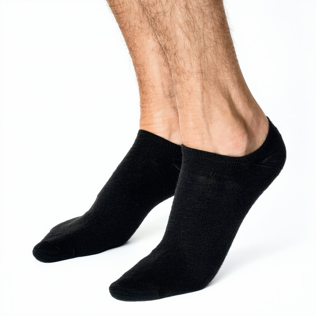 Hanes 5043p Socks Black Mens