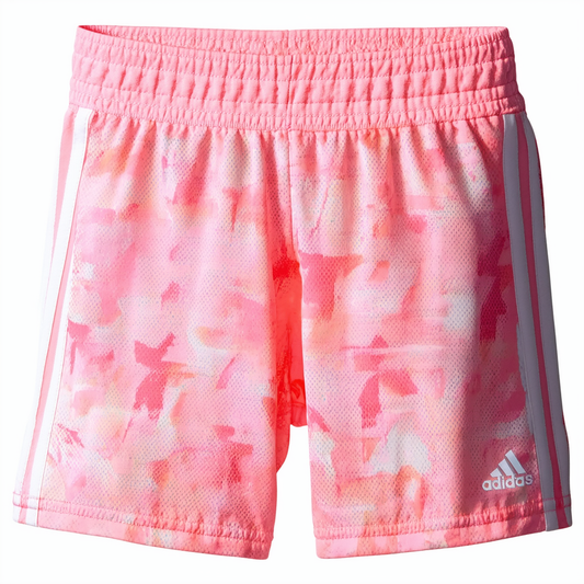 adidas Girls' Printed Woven Shorts, Light Pink, Medium