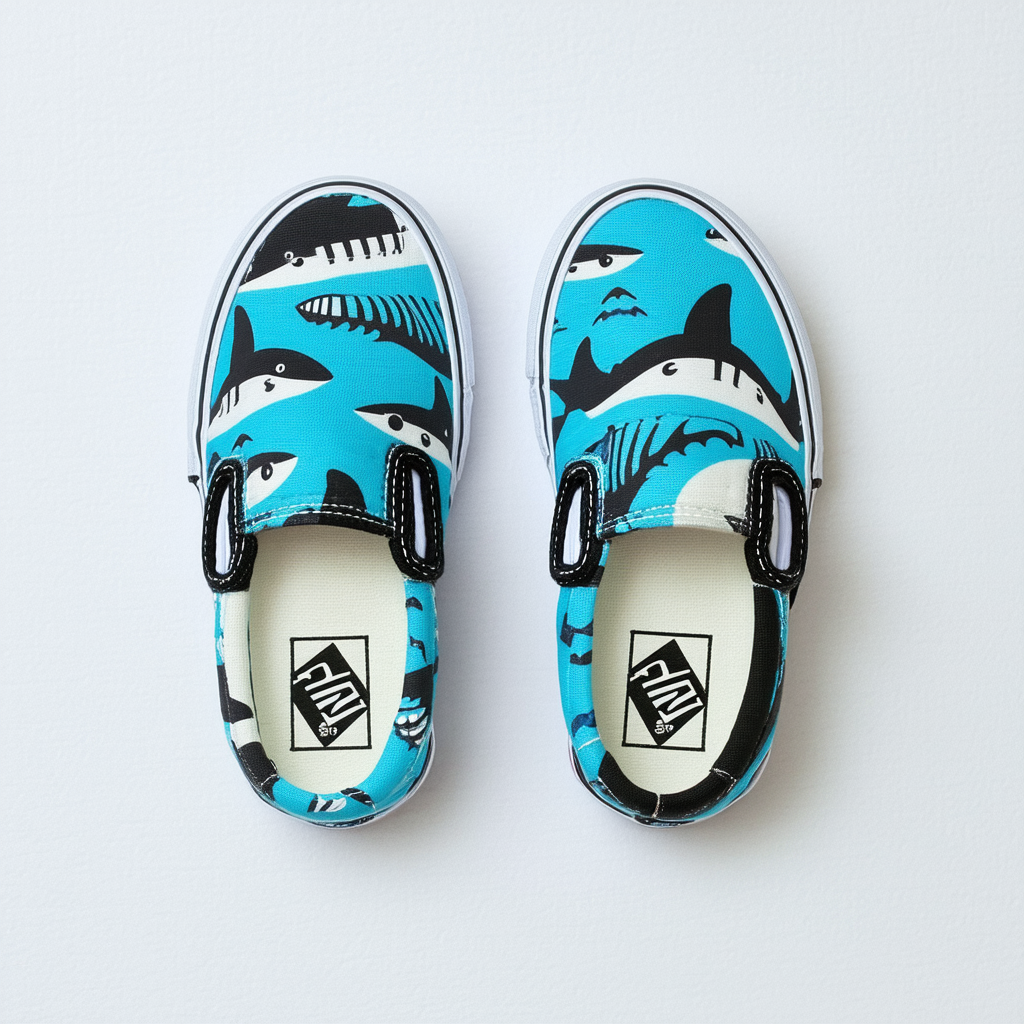 Vans Toddler Slip-ON V (Shark Week) PHIN/Black