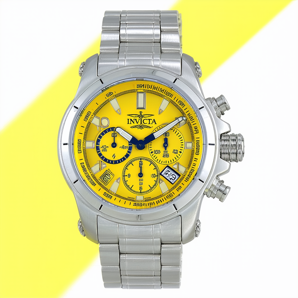 Invicta Men's 6598 Corduba Collection Yellow Chronograph Stainless Steel Watch