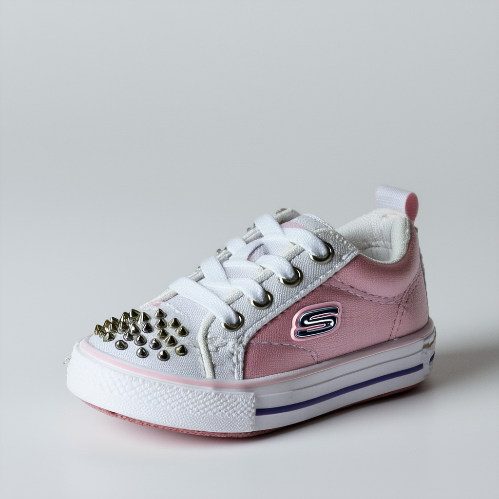 Skechers Unisex-Child Shuffles-Studded Steps Sneaker