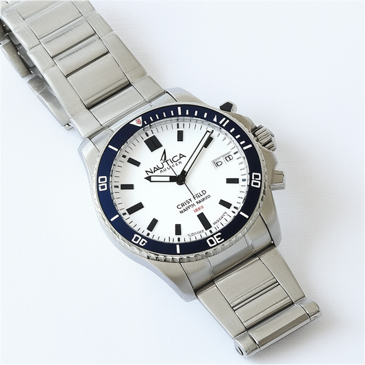 Nautica Men's Crissy Field NAPCFS906 White Stainless-Steel Quartz Fashion Watch