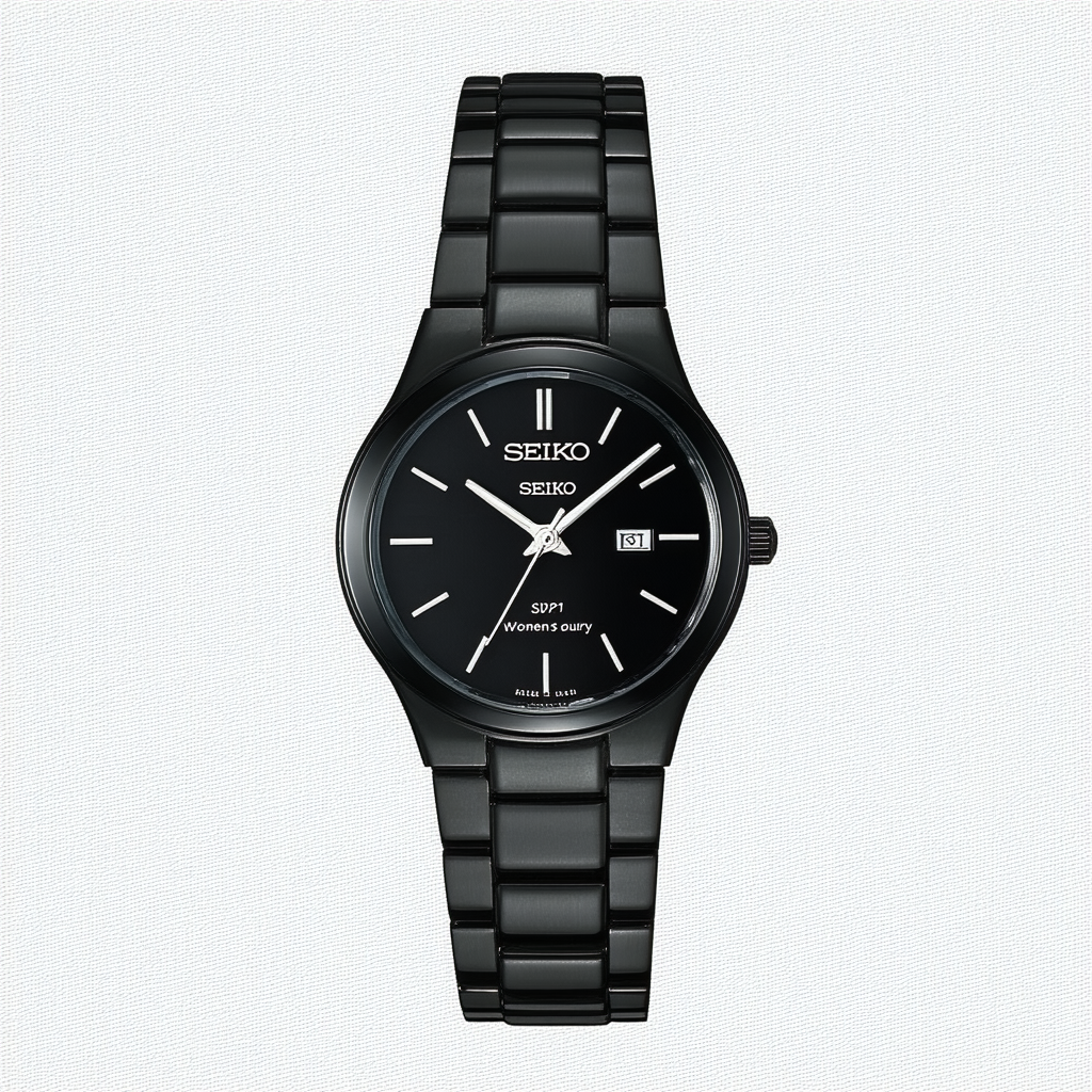 Seiko Women's SUP271 Analog Display Analog Quartz Black Watch