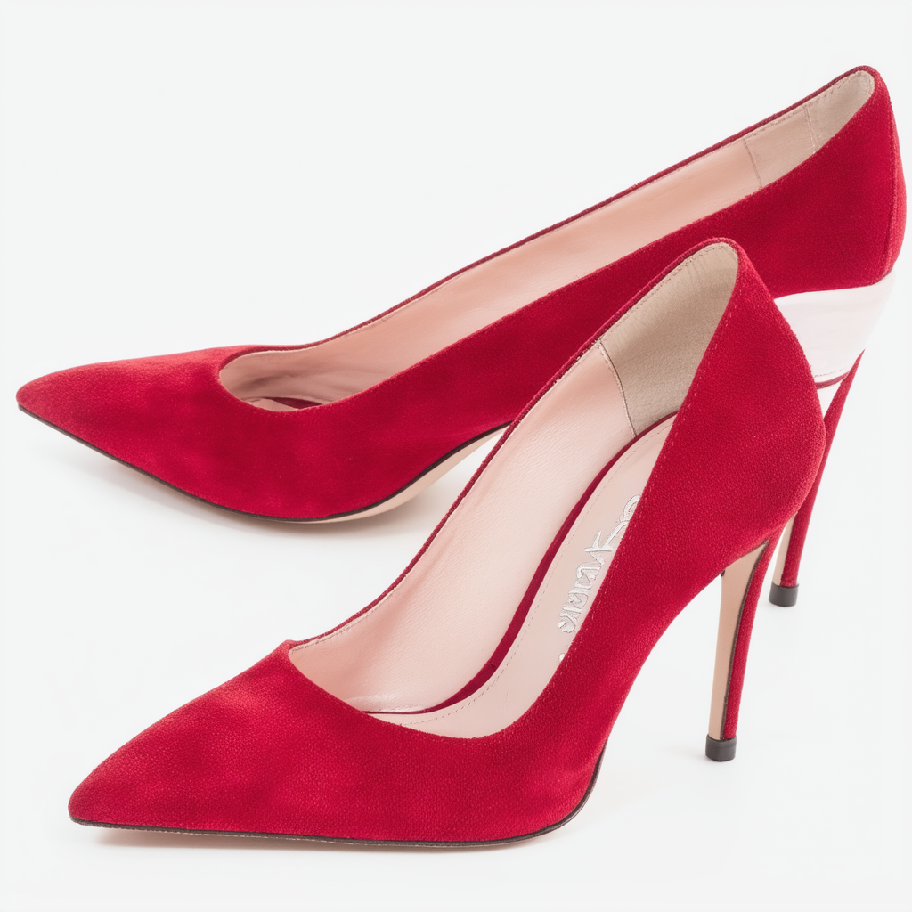 Calvin Klein Women's Genoveva Pump, Cherry Red Suede, 6.5 Medium US