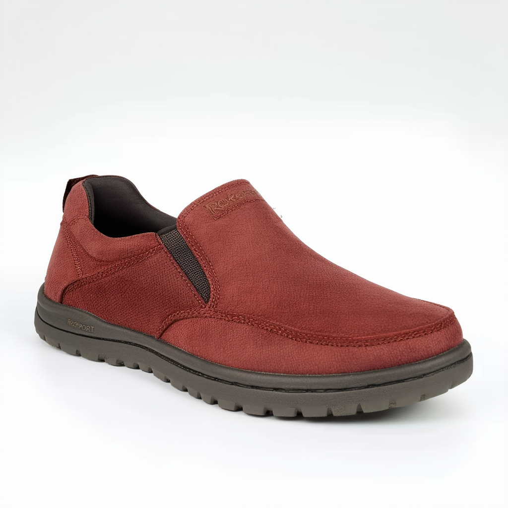 Rockport Men's Alpenglow Slip-On- Red Brown-9.5 M