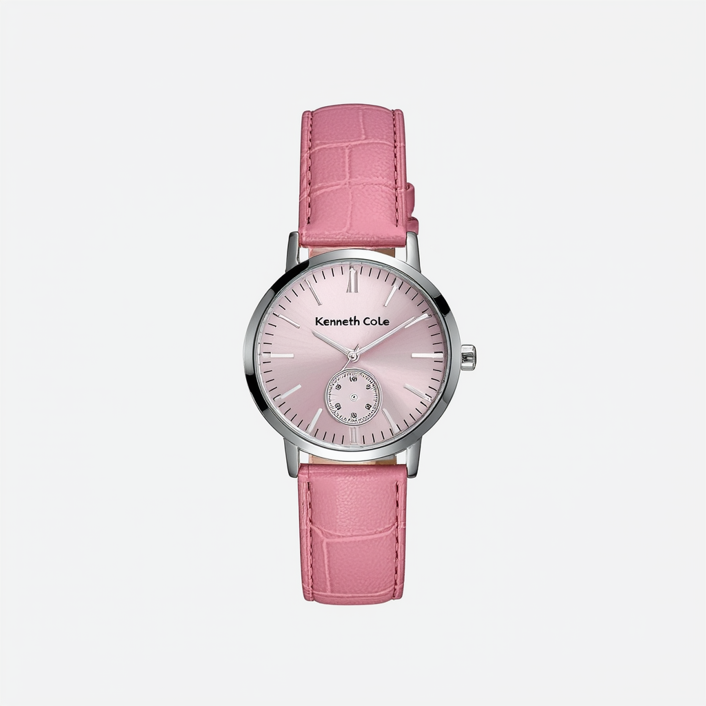 Kenneth Cole New York Women's Japanese Quartz Stainless Steel Case Leather Strap Pink,(Model:KC2807)