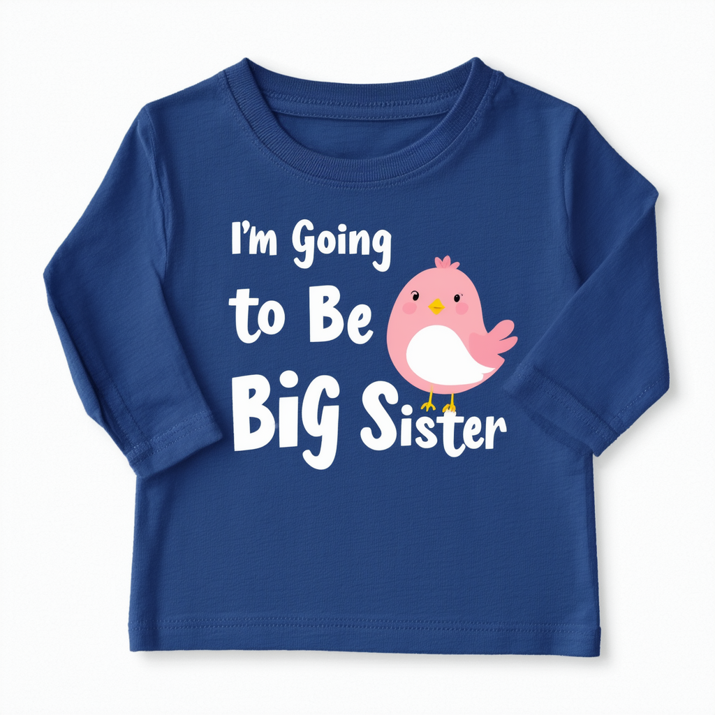 CafePress I'm Going to Be Big Sister Whimsy Bird Toddler Tee