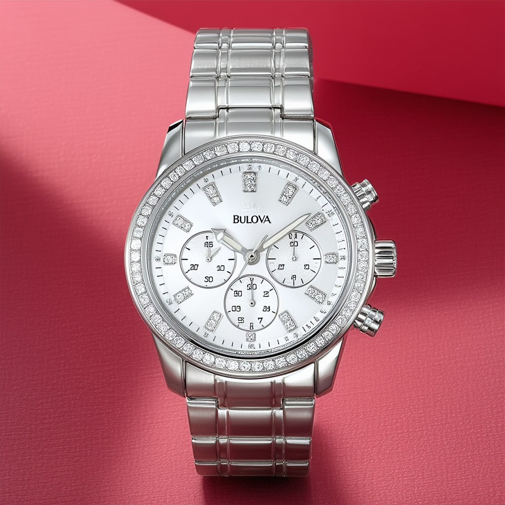 Bulova Women's 96R59 Diamond Accented Chronograph Watch