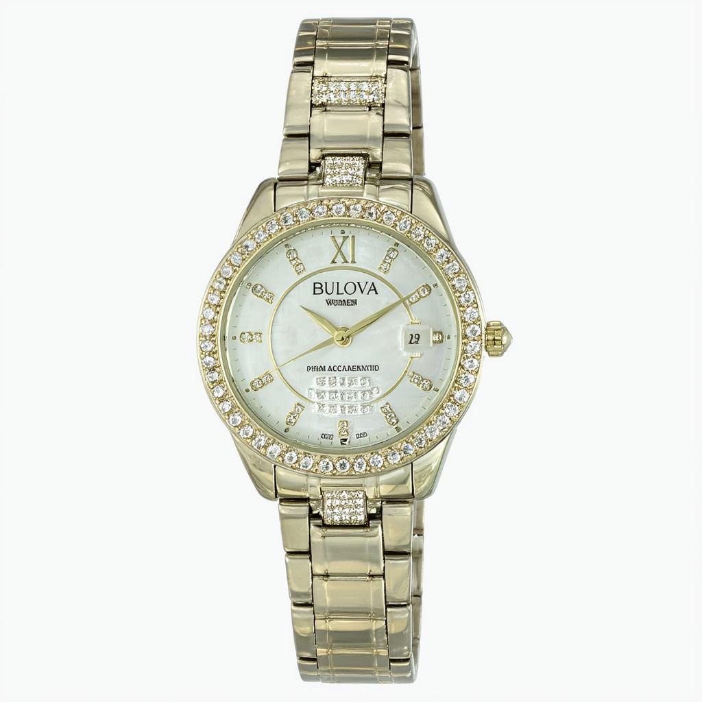 Bulova Women's 98R108 Diamond Accented Calendar Watch