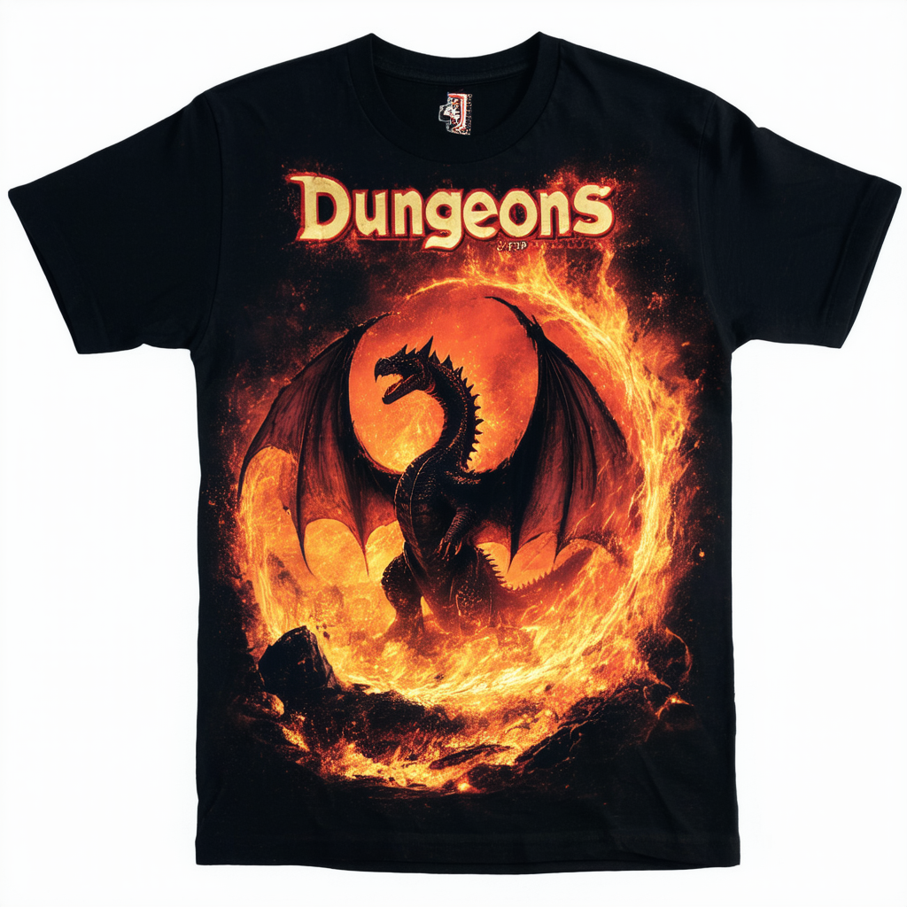 Dungeons And Dragons Junior's Dungeons And Dragons D&D Burnout T-Shirt