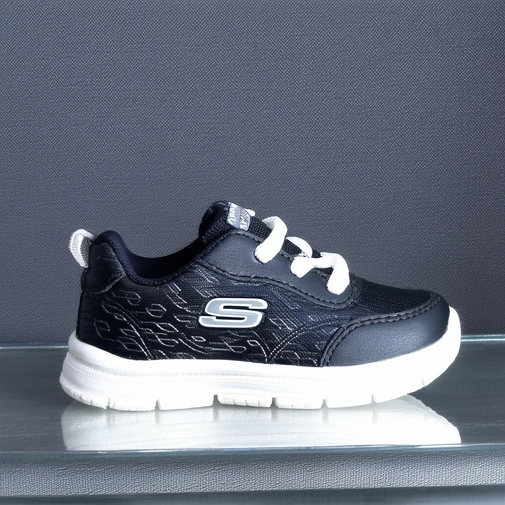 Skechers Unisex-Child Lace Up Sneaker W/Embossed