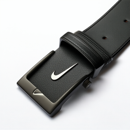 Nike New Men's G-Flex Pebble Grain Golf Belt Leather Black Size 36