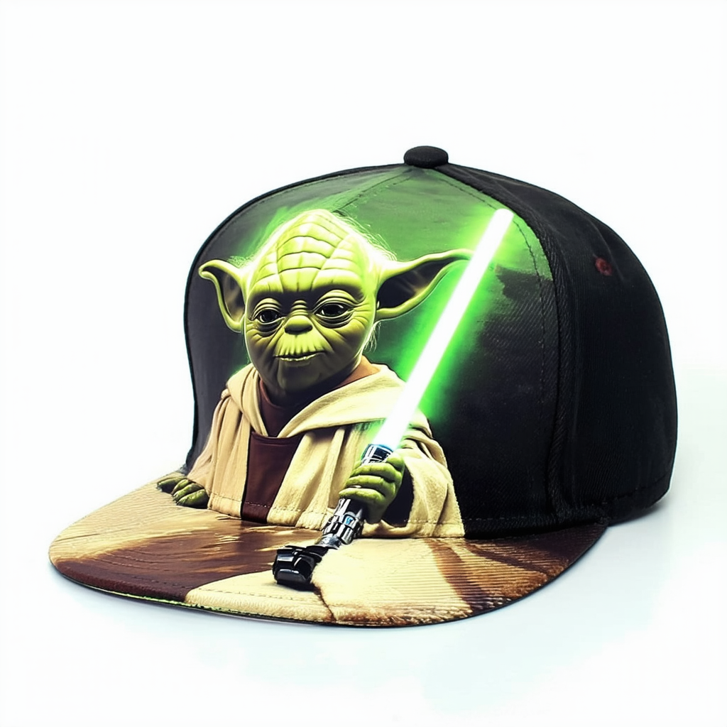 Star Wars Men's ECSW3055 Kids Cap - Yoda with Lightsaber