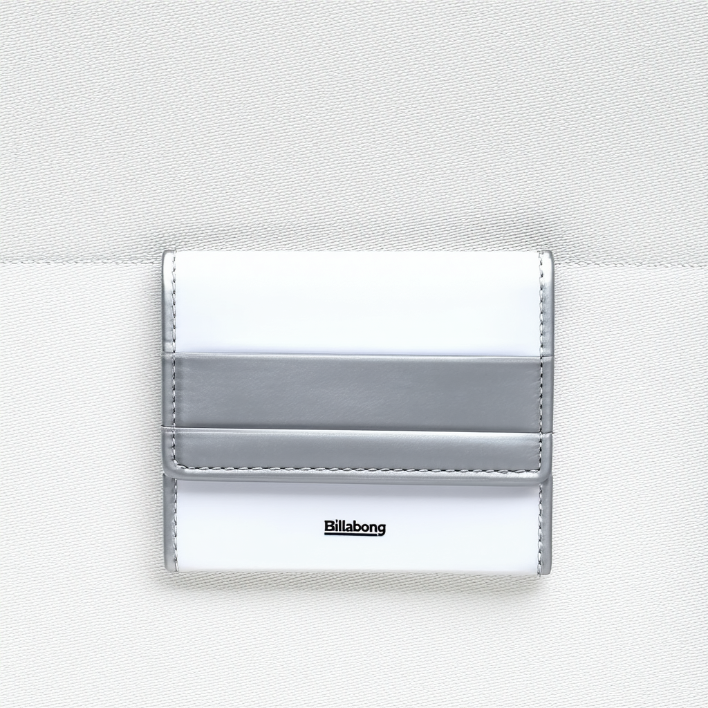 Billabong 3 Story Tri-Fold Wallet - Silver
