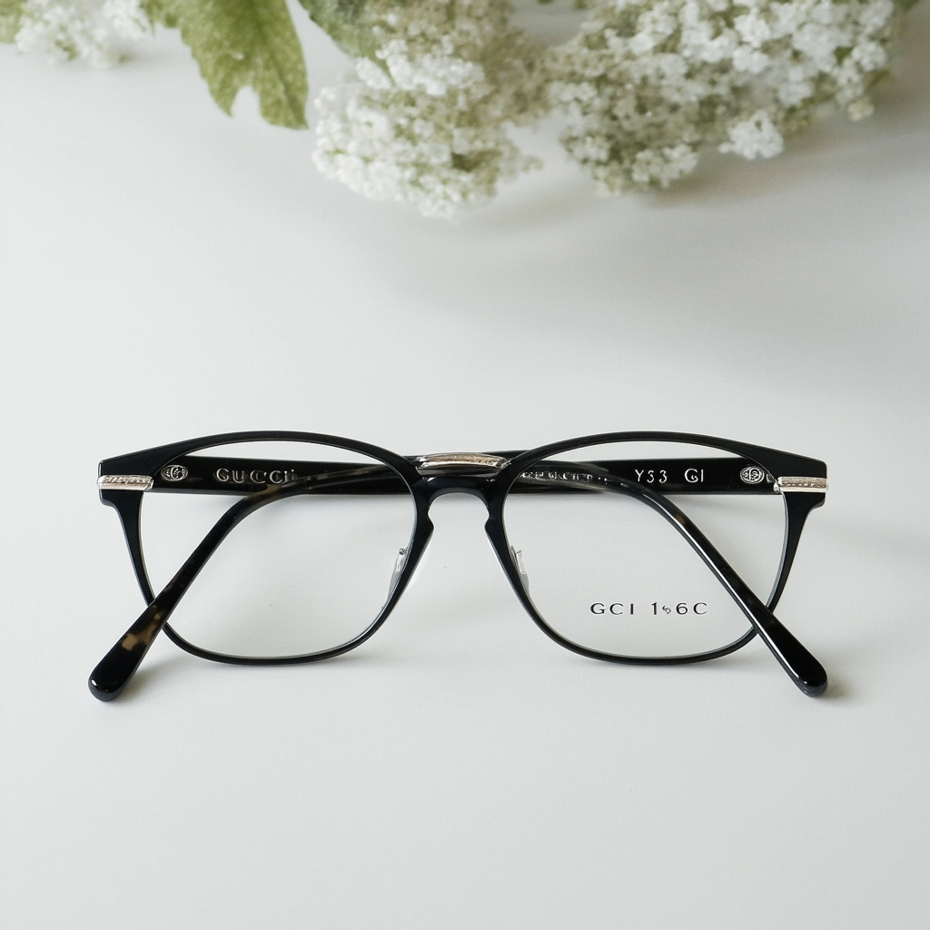 Optical frame Gucci Acetate Black - Silver (GG 1135 Y6C)