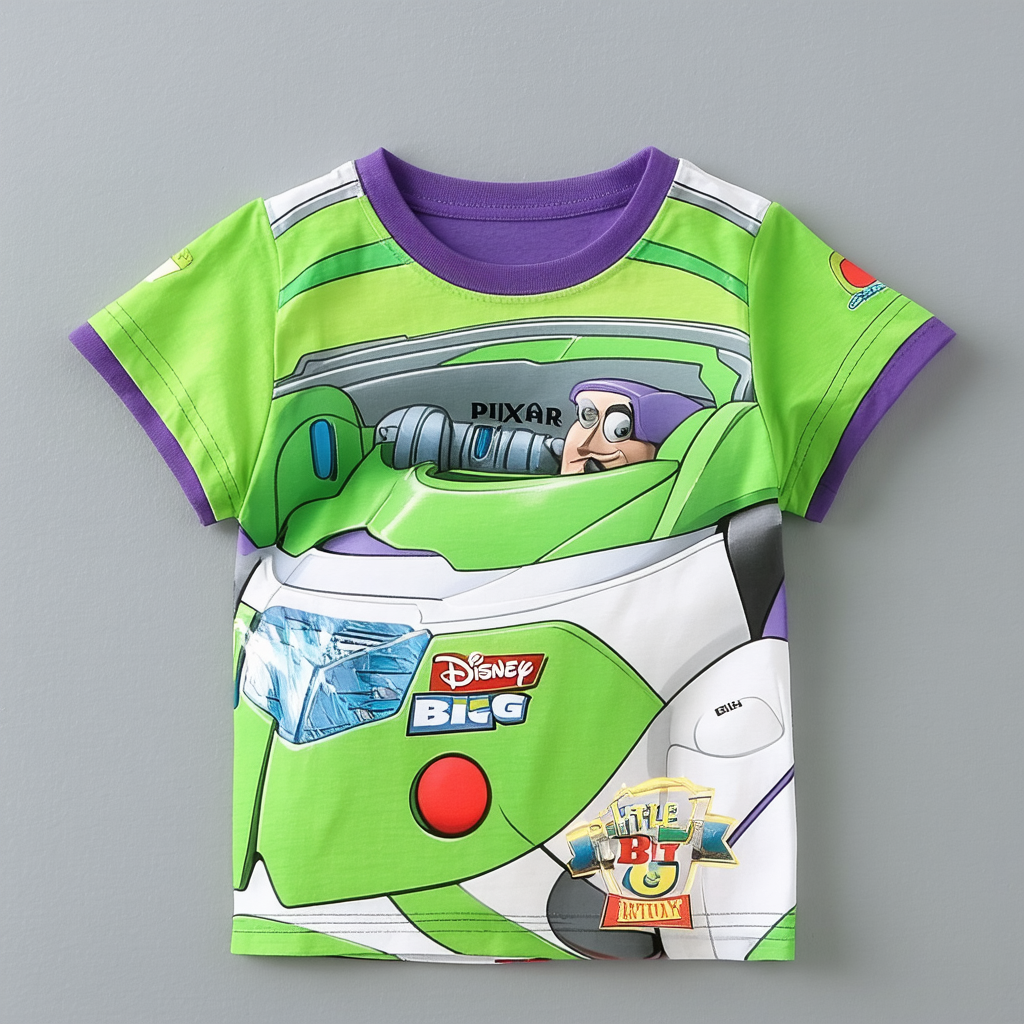 Disney Little, Big Pixar Toy Story Buzz Lightyear Gig Boys Short Sleeve Tee Shirt