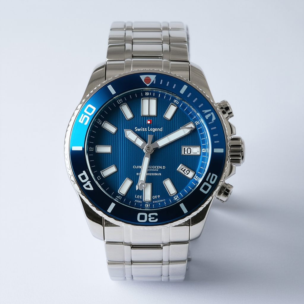 Swiss Legend Men's 10543-012 Submersible Light Blue Dial Watch