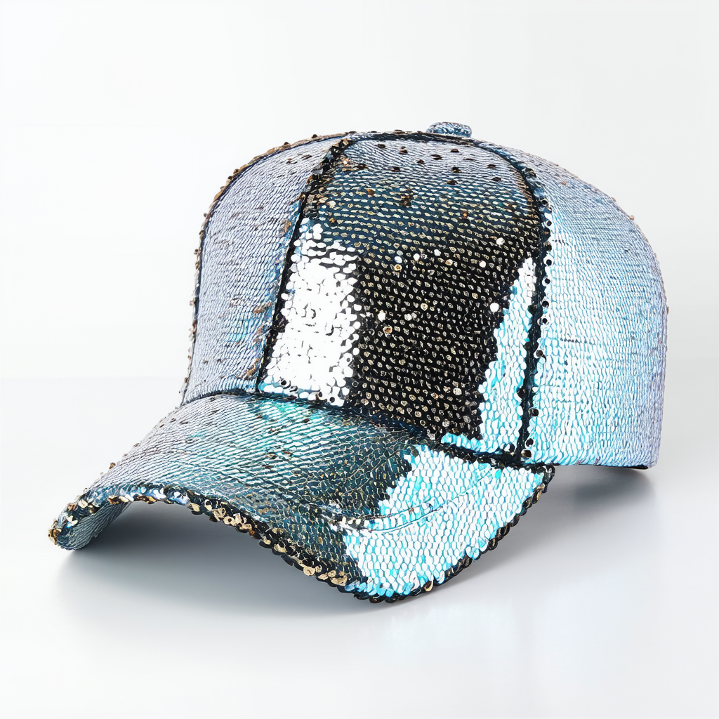 Steve Madden Women's Double Take Sequin Baseball Cap