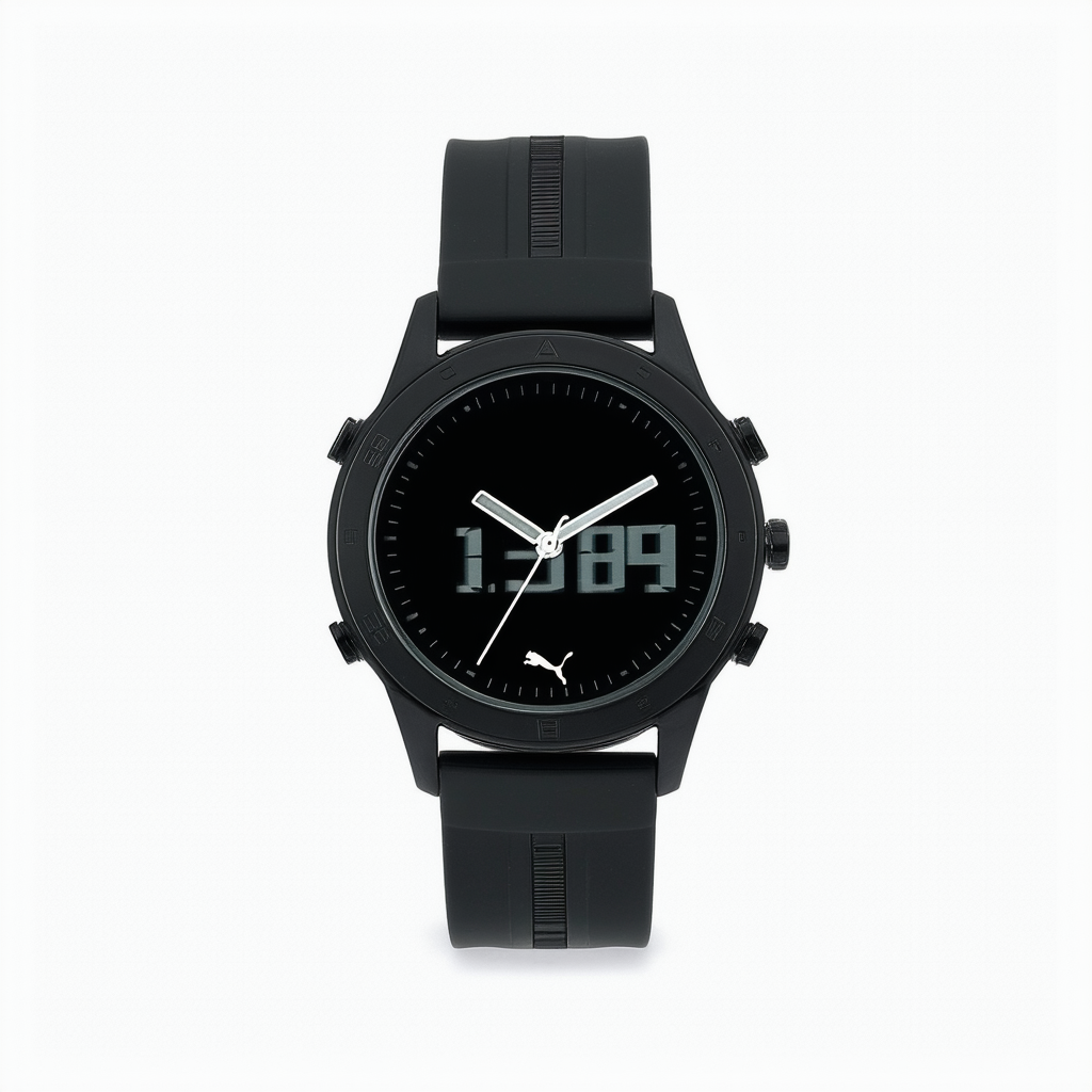 PUMA Unisex PU911211001 Touch Digital Display Quartz Black Sport Watch