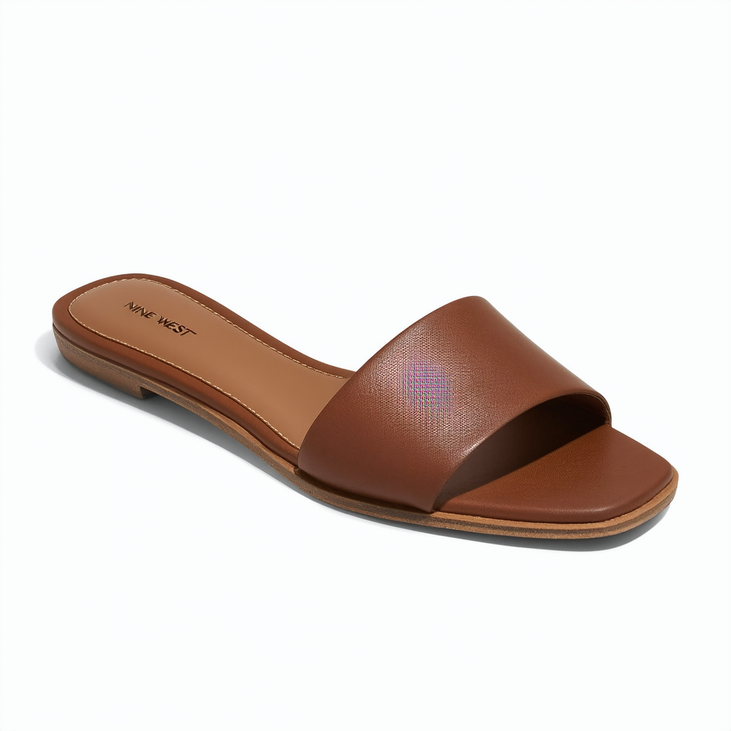 Nine West Women's Philomyna Leather Slide Sandal