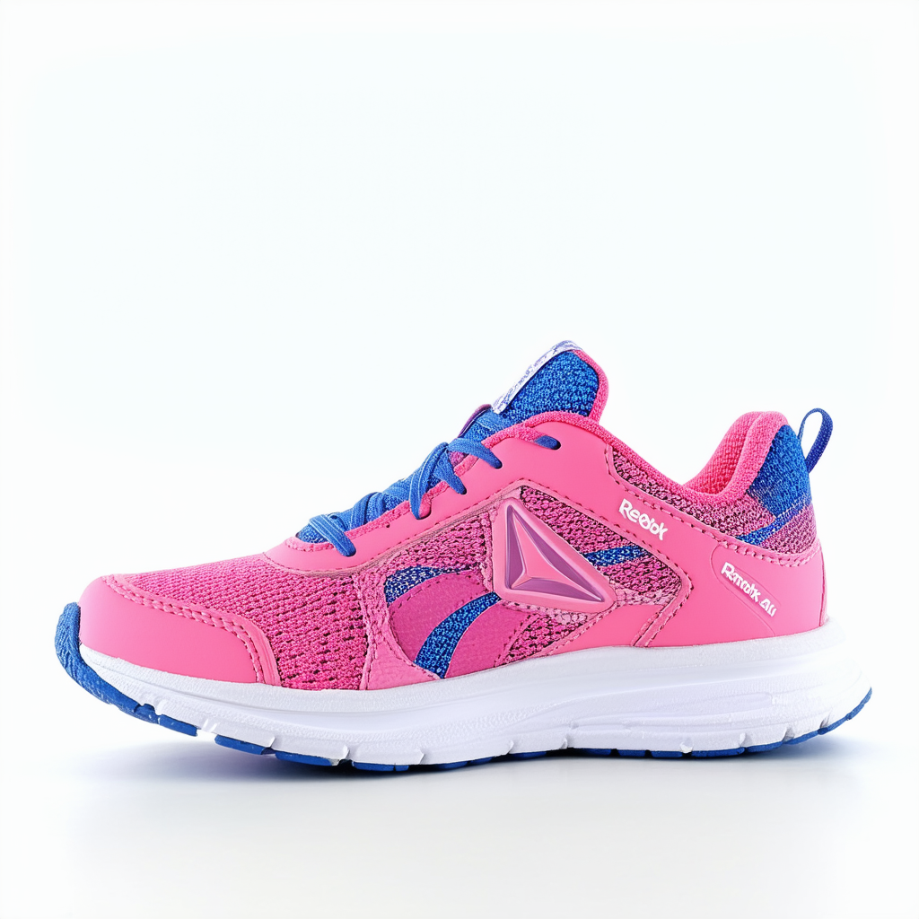 Reebok Girl's Almotio 4.0 Running Shoe, Pink/Blue, 2 M US Big Kid