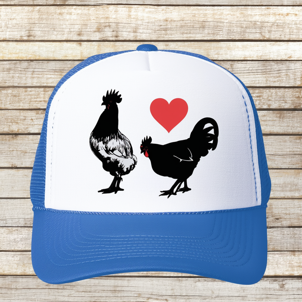 CafePress I Love Chickens Trucker Hat
