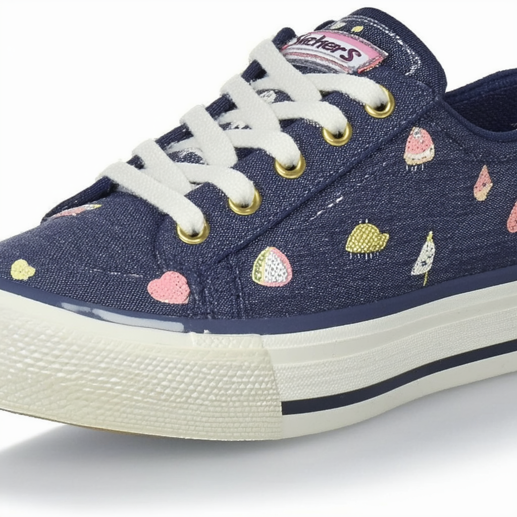 Skechers BOBS Women's Bobs B Cute-Bitter Sweet Sneaker, Navy, 8.5