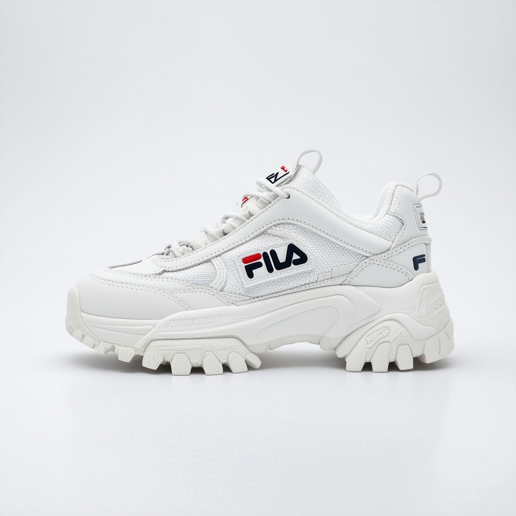 Fila Women's Disruptor II Patches White/White (5FM00538 100) - 6.5