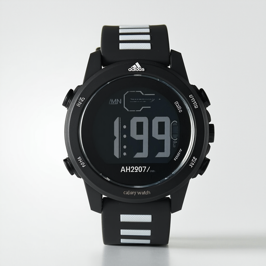 adidas Men's ADH2907 Calgary Digital Black Watch with Silicone Band