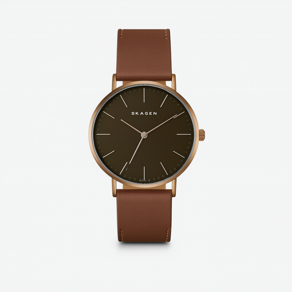 Skagen Men's SKW6429 Signatur Slim Analog Display Analog Quartz Brown Watch