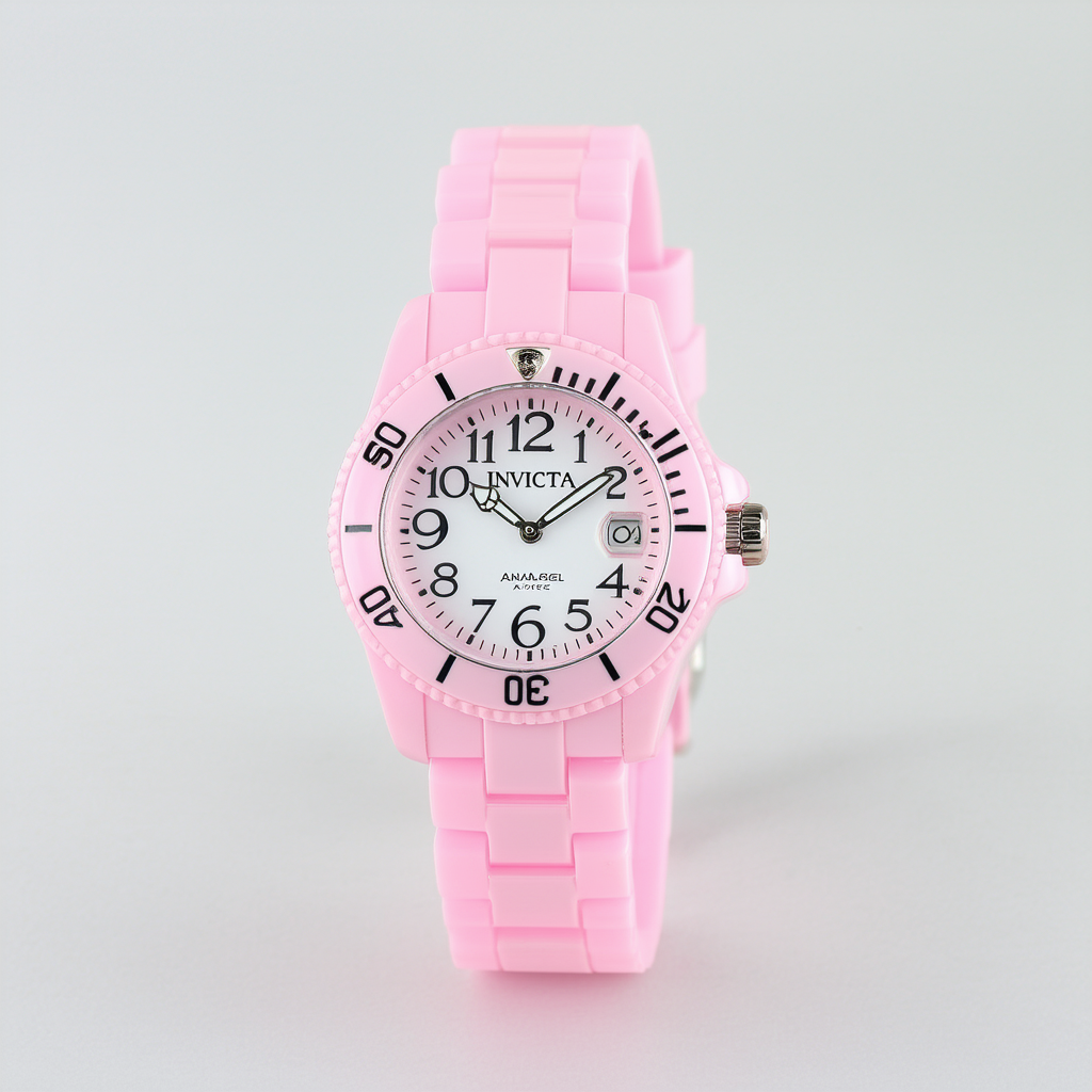 Invicta Women's 1209 Angel White Dial Pink Plastic Watch