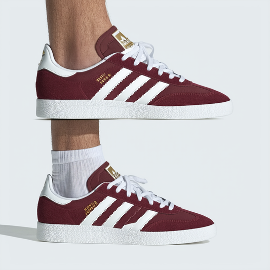 adidas Men's Skateboarding The Busenitz Vulc Burgundy/White/Gold Metallic 10 D(M) US