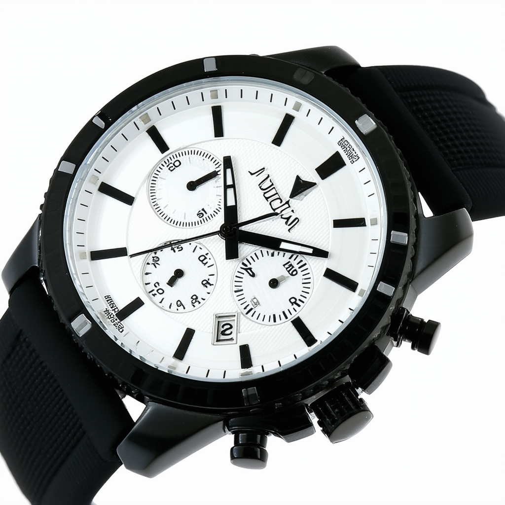 Nautica Men's NST Chrono Black Silicone Strap Watch (Model: NAPNSF202)