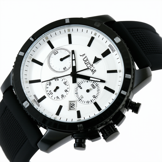 Nautica Men's NST Chrono Black Silicone Strap Watch (Model: NAPNSF202)