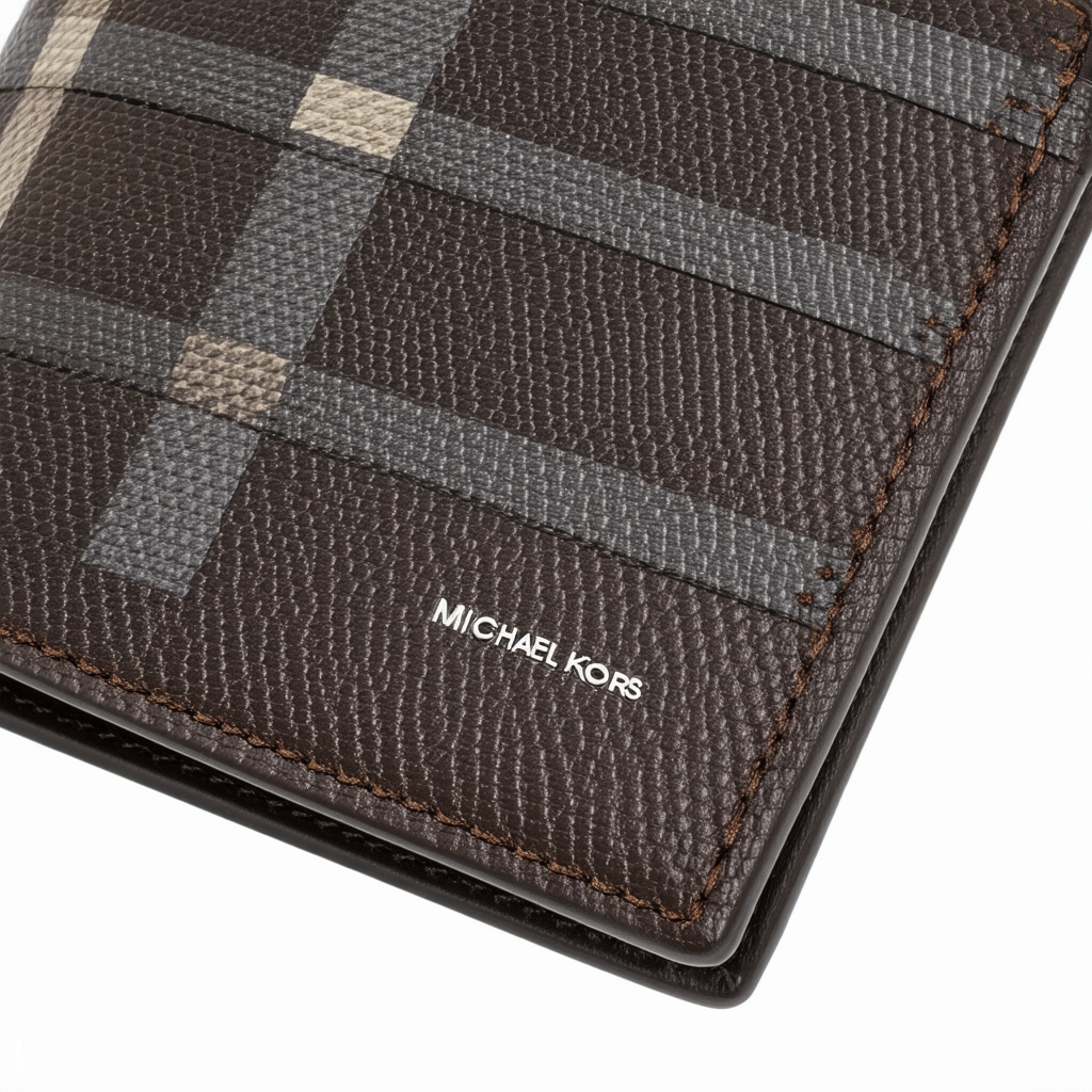 Michael Kors 36U1LCOF1J Men's Cooper Logo Striped Billfold Wallet In Brown