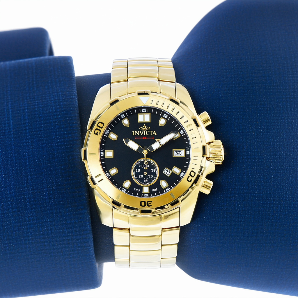 Invicta Men's 21554 Pro Diver Analog Display Swiss Quartz Gold-ToneWatch