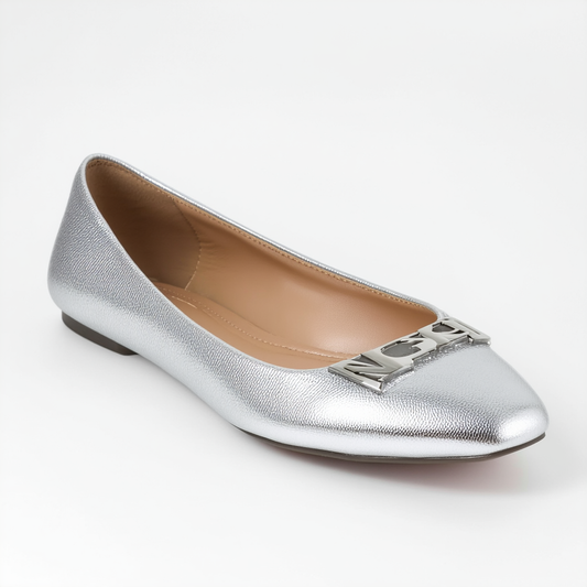 Michael Kors Shala Ballet Flats Gunnetal (7 M) Silver