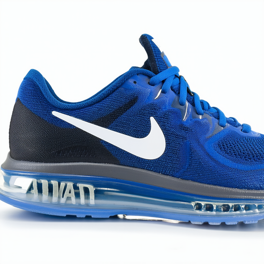 NIKE Womens Air Max+ 2013 Running Shoes Distance Blue/Dark Grey 555363-404 Size 8