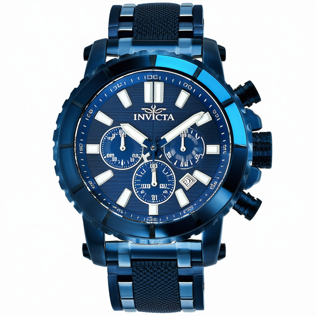 Invicta Men's 11039 Bolt Reserve Chronograph Blue Textured Dial Watch
