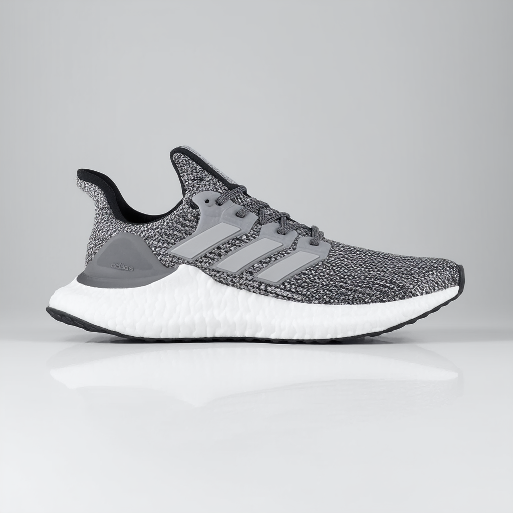 adidas Men's Alphabounce 1 Running Shoe, Medium Grey Heather/White/Black, 11.5 M US