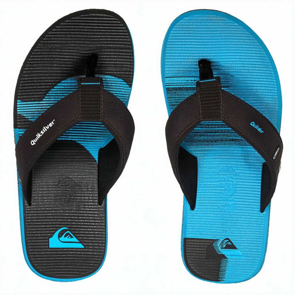 Quiksilver Men's Molokai Sandal, black/blue/black, 12(45) D US