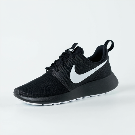 Nike Womens Roshe One Black/Metallic Platinum/White Running Shoe 9 Women US