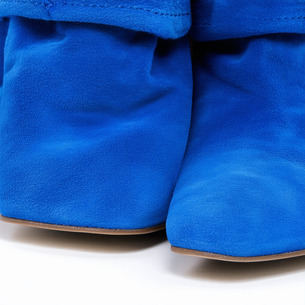 Qupid Fold Over Bootie Qugaze-394 Cobalt Blue