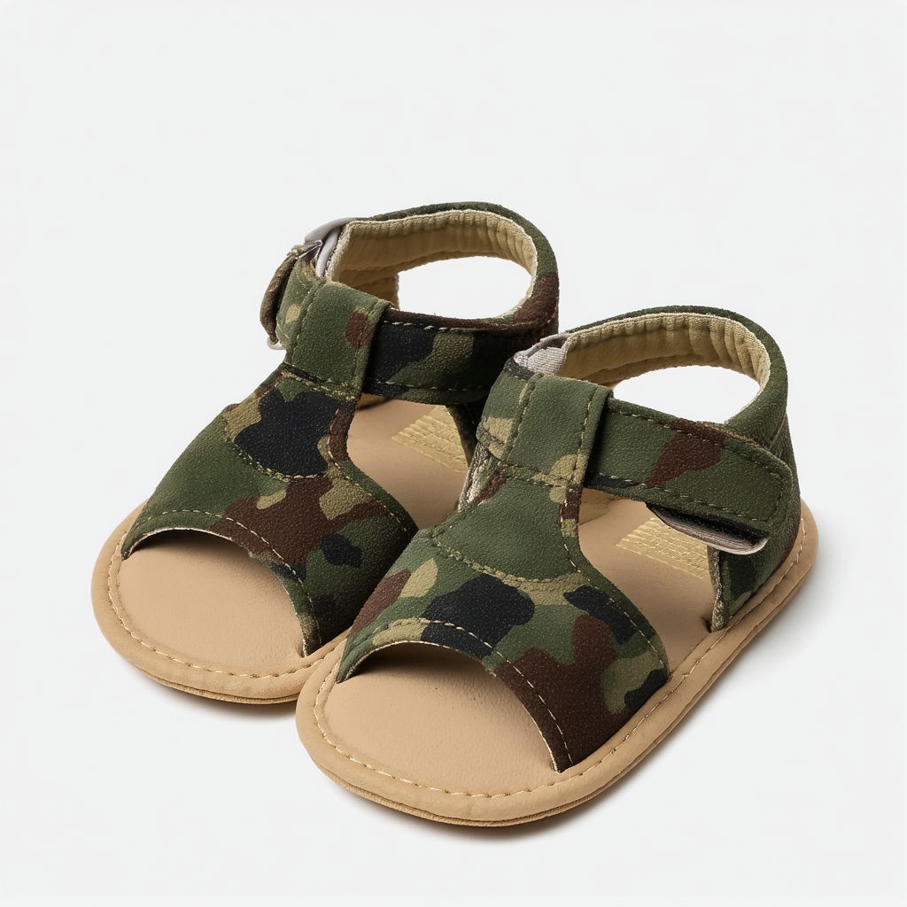 Carter's Boy's Faux Sueded Camo Sandles Crib Shoe