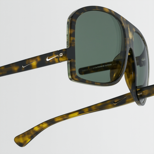 Nike Green Polarized Lens Wrap Star P Sunglasses, Crystal Military Brown
